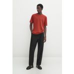 Massimo Dutti %100 pamuklu kısa kollu triko t-shirt