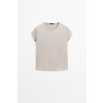 Massimo Dutti %100 pamuklu ve kısa kollu t-shirt