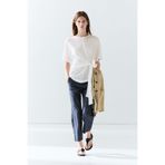 Massimo Dutti Bağcık detaylı kısa kollu t-shirt