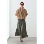 Massimo Dutti Büzgülü rami midi etek