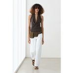 Massimo Dutti Çizgili halter yaka top