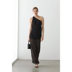 Massimo Dutti Çizgili pilili midi etek (total look)