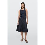 Massimo Dutti Denim godet midi skirt