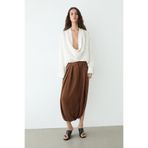 Massimo Dutti Dökümlü pilili şort etek