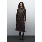 Massimo Dutti Dökümlü saten gömlek