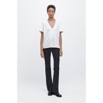 Massimo Dutti Dökümlü V yaka t-shirt