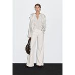 Massimo Dutti Fırfırlı dökümlü bluz