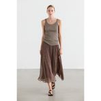 Massimo Dutti Geometrik desenli A kesim midi etek