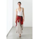 Massimo Dutti Gofre kumaş A kesim midi etek
