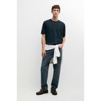 Massimo Dutti Hafif %100 keten triko t-shirt