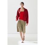 Massimo Dutti Kare yaka pamuklu top