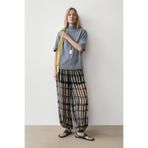 Massimo Dutti Kareli desenli dökümlü şalvar pantolon