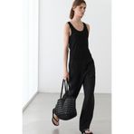 Massimo Dutti Keten dökümlü straight fit pantolon
