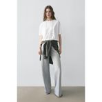 Massimo Dutti Kısa kollu pamuklu balon t-shirt