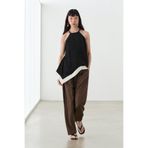 Massimo Dutti Kontrast uzun halter yaka top
