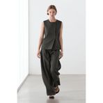 Massimo Dutti Melanj kruvaze keten yelek