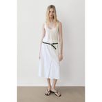 Massimo Dutti Midi skirt with pleated detail