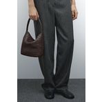 Massimo Dutti Napa deri örme bucket çanta