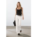Massimo Dutti Pamuk karışımlı askılı bluz