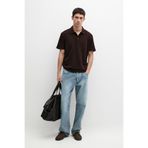 Massimo Dutti Pamuk karışımlı v yaka triko polo