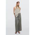 Massimo Dutti Pamuklu denim geniş paça pantolon