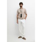 Massimo Dutti Pamuklu örgülü triko t-shirt