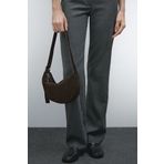 Massimo Dutti Süet omuz çantası