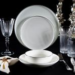 Massimo Elegant Silver 6 Kisilik 24 Parca Yemek Takimi