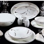 Massimo Marble Gold 56 Parça Yemek Takımı
