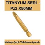 Master 3ADET -PZ2 TİTANYUM SERİ BİTS UÇ -50mm ŞARJLI MATKAP VİDALAMA APARATI