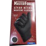 Master Force Kalın Siyah Nitril Eldiven 50 Adet L Beden
