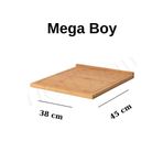 MASTER KİTCHEN Mega Boy Bambu Kesme Tahtası, Hamur Açma Tahtası, Tezgah Üstü Kaymaz Bambu