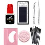 Master Lashes İpek Kirpik Mini Başlangıç Seti Ultra Yapıştırıcı ve Aksesuarlarla 5 ml