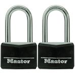 Master Lock 141TLF Kaplamalı Alüminyum Asma Kilit Anahtarlı, 2'li Paket Anahtarlı