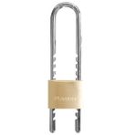 Master Lock 1950EURD katı pirinç anahtar asma kilit, 7 ila 15,5 cm arasında ayarlanabilir kelepçeli, altın, 15,5 x 5 x 1,4 cm
