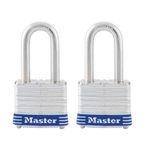Master Lock Anahtarlı 3TLF Lamine Çelik Asma Kilit, 2 Paket Anahtarlı, Gümüş