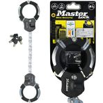 MASTER LOCK kelepçe kilidi - bisiklet kilidi [9 bağlantı - 55 cm] [sertifikalı] 8290EURDPRO - scooter scooter, bisiklet, bebek arabası, siyah, yüksek teknoloji ürünü ABS kaplamalı için ideal