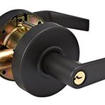 Master Lock SLCHSR10B Ağır Hizmet Kolu Tarzı, 2. Sınıf Ticari Depo Kapı Kilidi, Çarpma Durdurucu, Yağ Ovuşturulmuş Bronz Kaplama, Siyah