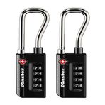 Master Lock TSA kabul görmüş bagaj kilidi sayısal 2'li paket, siyah