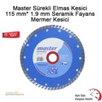 Master Turbo Elmas Kesici Delikli 115 mm Fayans Granit Kesici