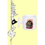 Master Yoda Baby Yoda Karakter Tasarım Baskılı Beyaz T Sap Kupa Bardak - 1 Adet - 250 ml