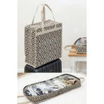 MasterCar Bohe Baklava Dilimli Kulplu Ayakkabı Seyahat Çantası Ayakkabı Düenleyici Ayakkabılık 35X22X40 cm - Kahverengi