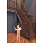 MasterCar Kahverengi Merdiven Güvenlik Filesi Balkon Korkuluk Filesi Güvenlik Kapısı Koruyucu 2.35MT x 75CM - Beyaz