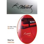 MasterCar Metal 8.5 cm Atatürk Imzası Sticker - Krom - 8cm