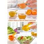 MasterCar Pratik Limon Pres & Narenciye Ve Sebze Sıkacağı | Sert Plastik Katı Meyve Sıkacağı Portakal Sıkacağı