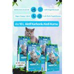 mastercat 4 x 10L Mastercat Aktif Karbonlu Kedi Kumu Kokusuz