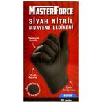 Masterforce Master Force Balık Sırtı Nitril Eldiven (M Beden) 50'li Siyah mg gloves