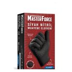 MasterForce Master Force Nitril Pudrasız Kalın Siyah Eldiven Xlarge 50'li
