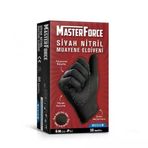 Masterforce Siyah Nitril Eldiven Medıum 50Li Paket
