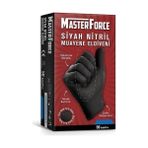 Masterforce Siyah Pudrasız Nitril (Large) Eldiven 20 x 50'li